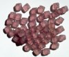 50 8mm Diagonal Hole Matte Light Amethyst Cube Beads
